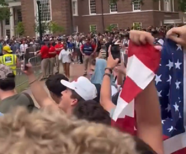 WATCH: Radical-Left Mob Gets Shut DOWN By National Anthem